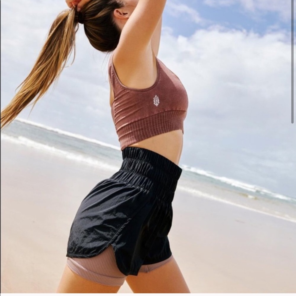 Free people the way home shorts in black NWOT